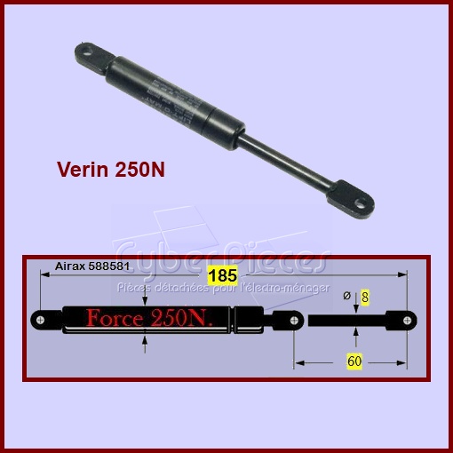 Vérin 250N De-Dietrich 93X5372