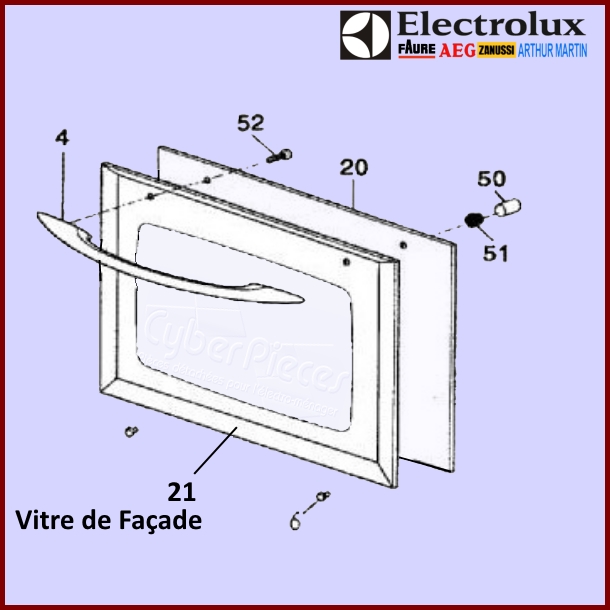 Vitre de Four Façade 3372192066 - Pièces four