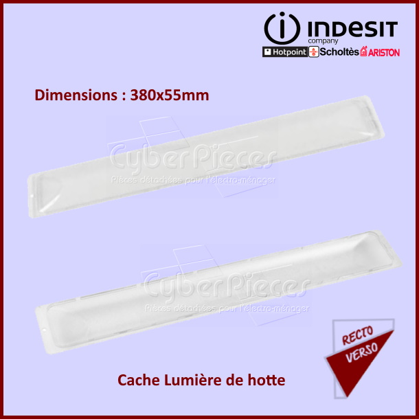 Cache lumière de hotte Indesit C00126959
