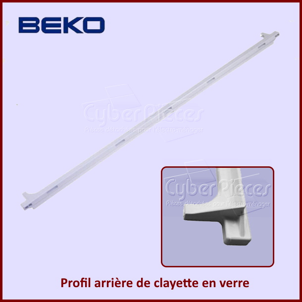Profil arrière de clayette en verre Beko 4864620200