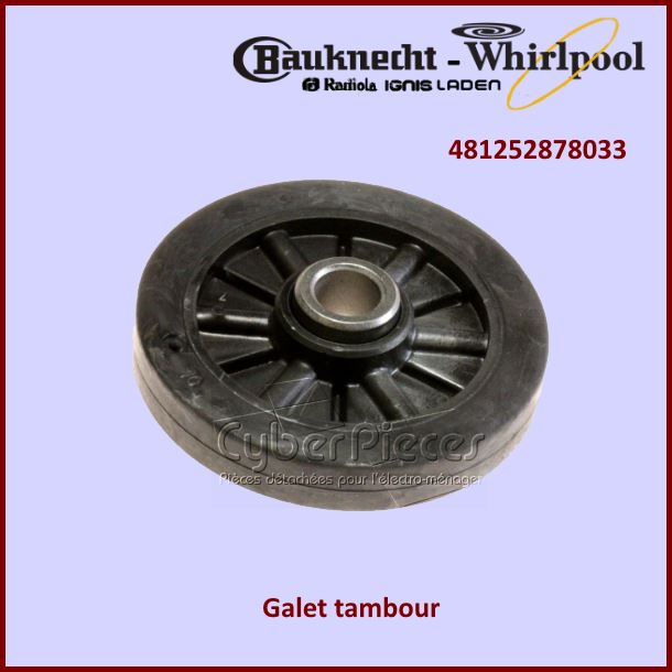 Galet tambour WHIRLPOOL 481252878033