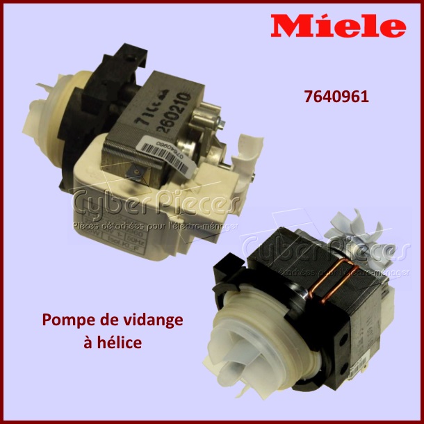 Pompe de vidange 65w avec hélice BE20B2-065 Origine Miele 7640961