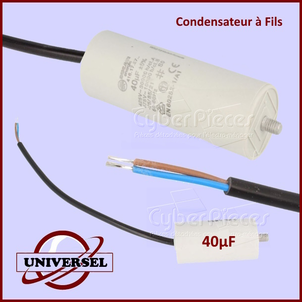 Condensateur 40µF 450V à fils