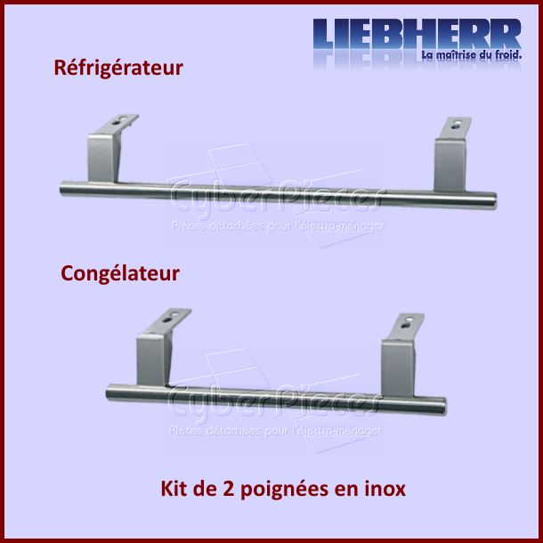 Kit poignées en inox Liebherr 9031136