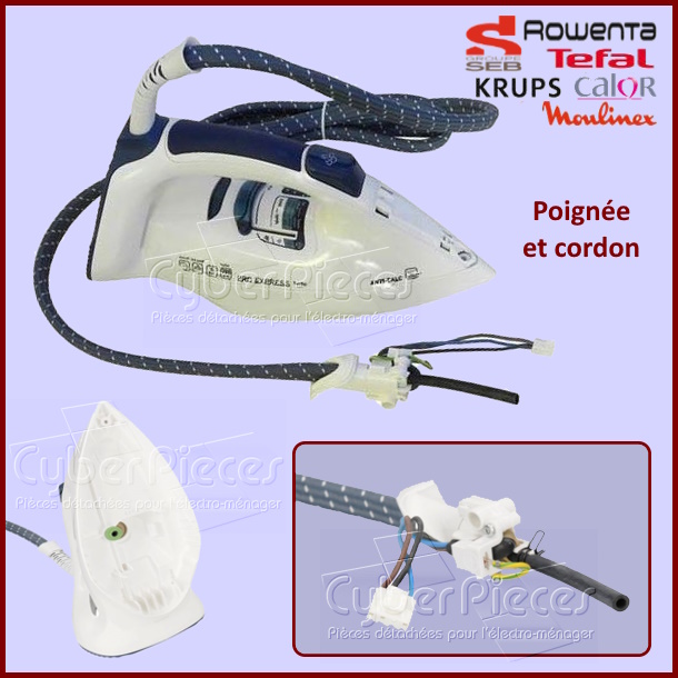 Poignée et cordon central vapeur SEB CS-00125335