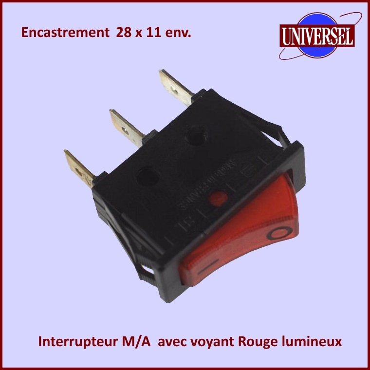 Interrupteur Simple M/A Lumineux