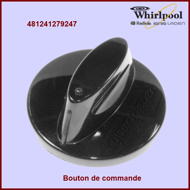 Bouton de commande WHIRLPOOL 481241279247