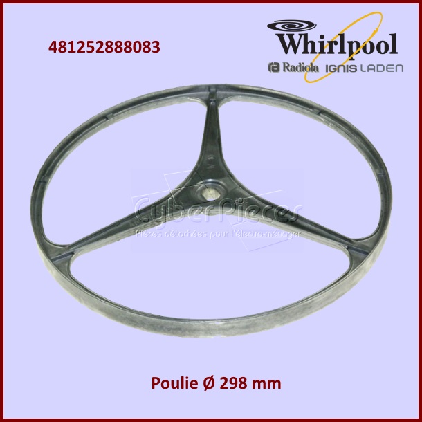 Poulie de tambour Whirlpool 481252888083
