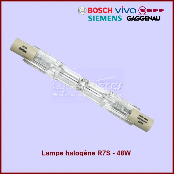 Lampe halogene R7S - 48w - 240v - Pièces four