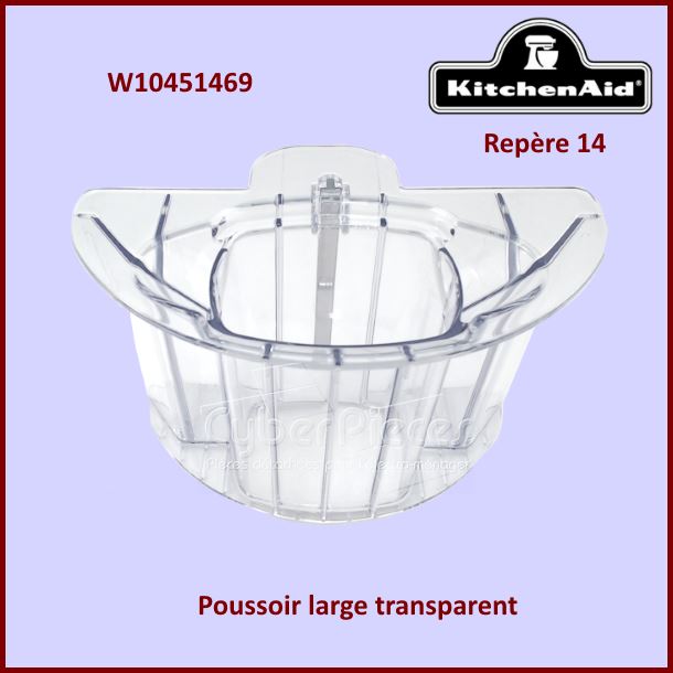 Poussoir large transparent  Kitchenaid W10451469