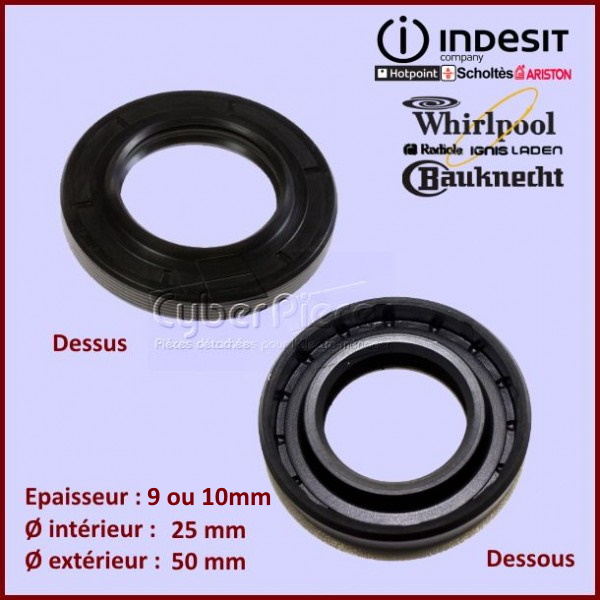 Joint d'axe 25x50x9mm Whirlpool 481953278224