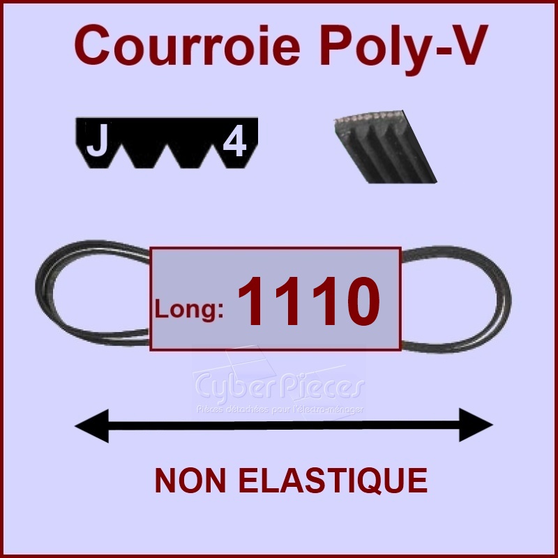 Courroie 1110J4 / J5 non élastique