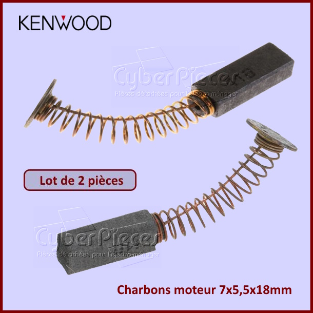 Lot de 2 Charbons 7x5,5x18 Kenwood KW602834
