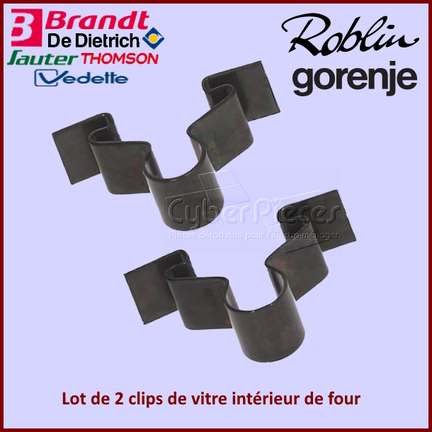 Lot de 2 clips de fixation Brandt 72X0273