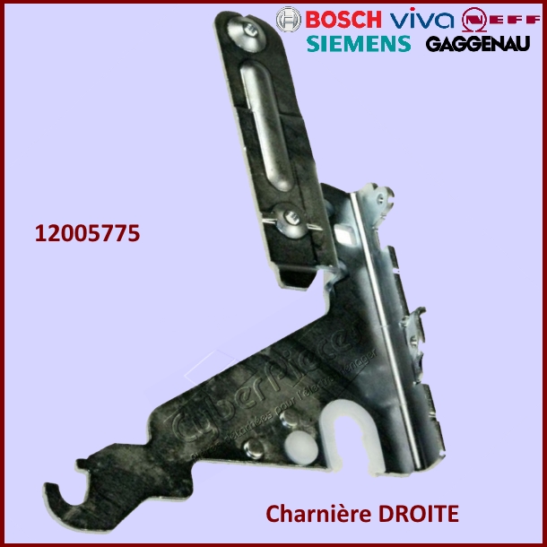 Charnière DROITE pour Bosch Siemens 12005775