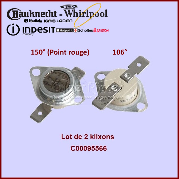 Kit de 2 thermostats Indesit C00095566