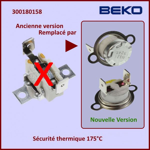 Sécurité thermique 175°C BFC54 Beko 300180158