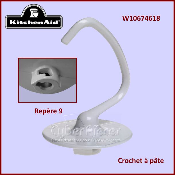 Crochet à pâte blanc K45DH Kitchenaid W10674618