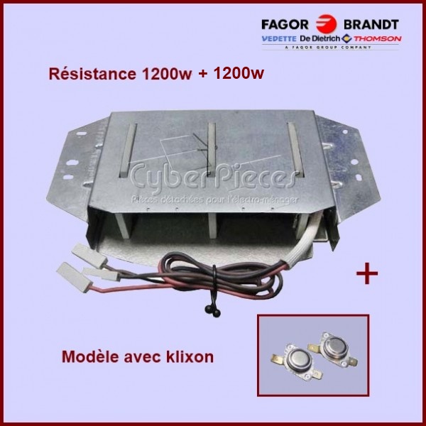 Résistance 1200 + 1200W   + 2 Klixons 57X2272