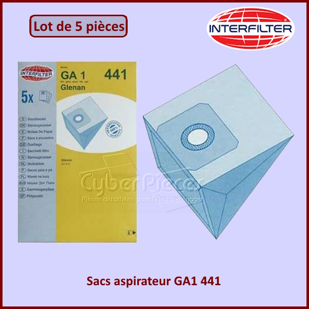 Lot de 5 Sacs aspirateur GA-1-441 - 35600081