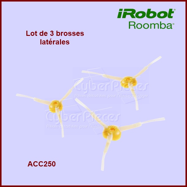 Lot de 3 brosses latérales pour Irobot ROOMBA ACC250