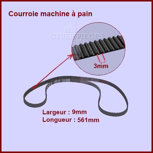 Courroie 561mm machine à pain - SS186089