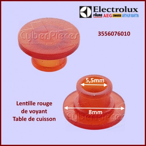 Lentille rouge de voyant Electrolux 3556076010