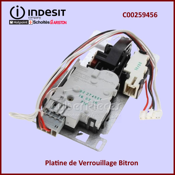 Platine de Verrouillage Bitron Indesit C00259456