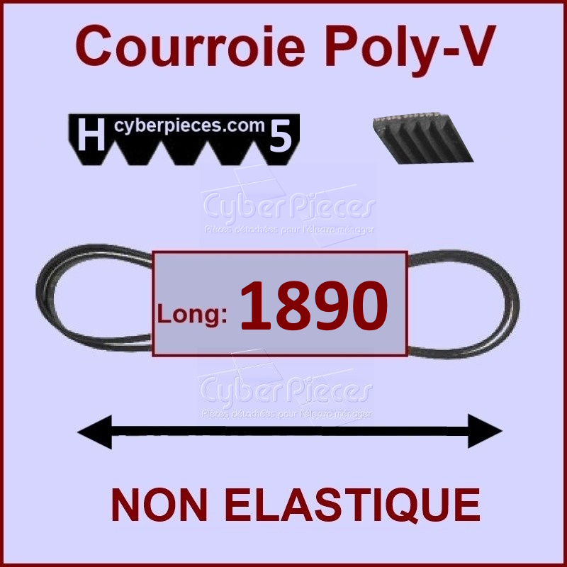 Courroie 1890H5 non élastique