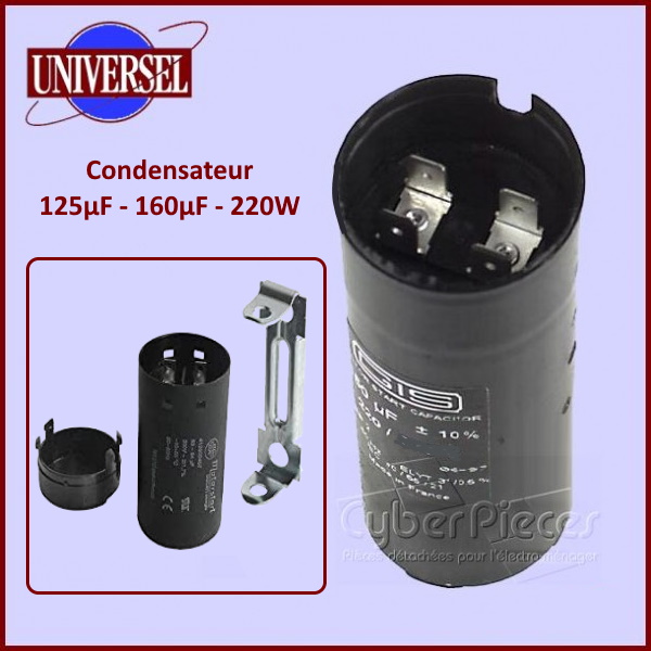 Condensateur 125µF - 160µF - 220W