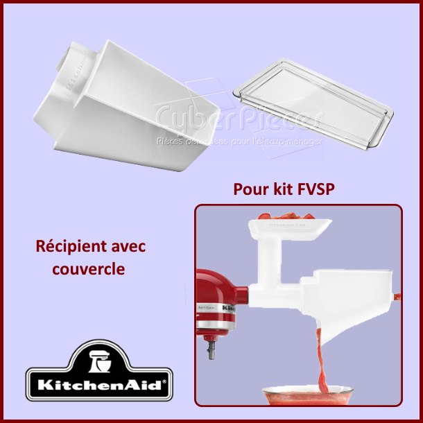 Ensemble récipient et couvercle pour Kit presse fruits et légumes FVSP Kitchenaid