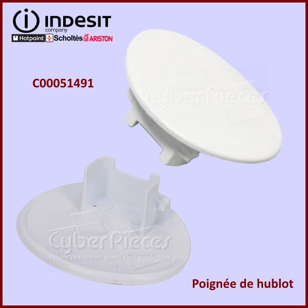 Poignée de hublot Indesit C00051491 -  Pièces machine à laver