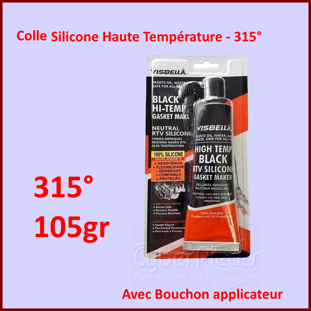 Tube silicone noir 105Gr Haute Température