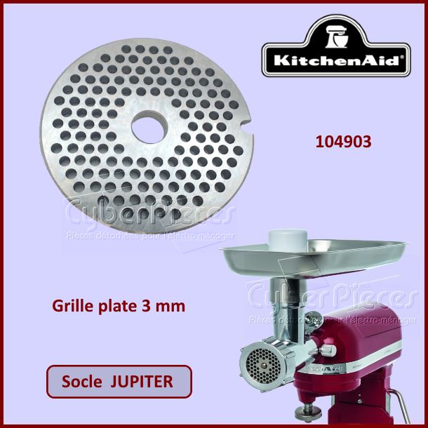 Grille plate 3mm Jupiter Kitchenaid 104903