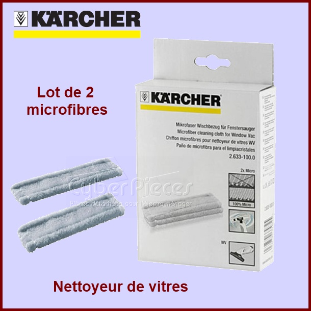 Lot de 2 chiffons microfibres Kärcher 26331000
