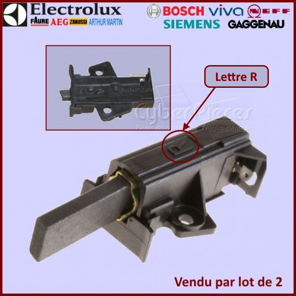 Lot de 2 Charbons moteur avec support  34x12,5x5mm Type R