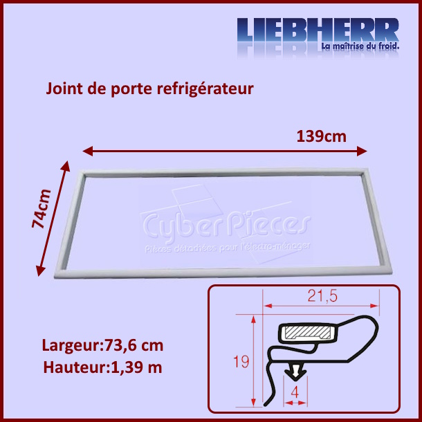 Joint de porte à clipser UKS5000 Liebherr 7108401