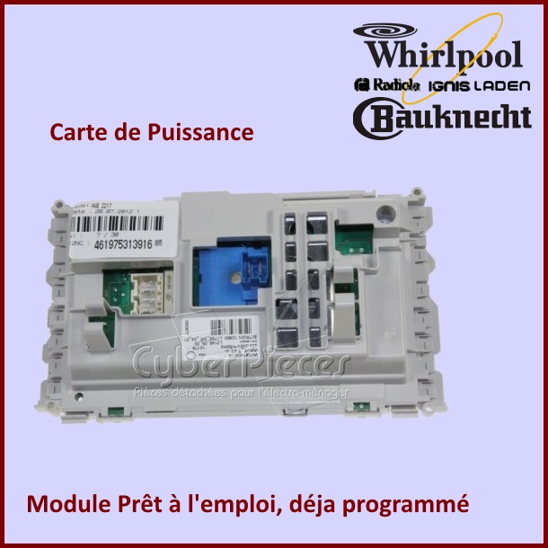 Carte électronique de Puissance Whirlpool 481010438414