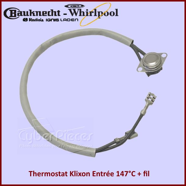 Thermostat Klixon 147 degres whirlpool 481928248046 - Pièces sèche-...