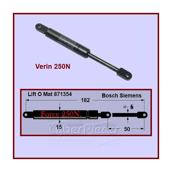 Vérin 250N Bosch Siemens  00088549