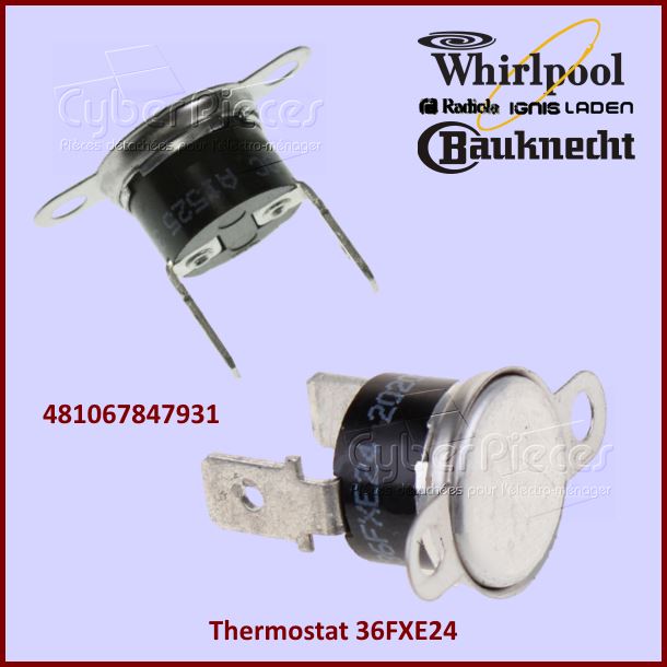 Thermostat 36FXE24 Whirlpool 481067847931 - 130°