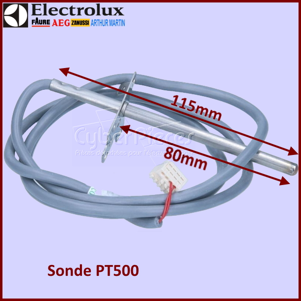 Sonde de four PT500 longueur 1000mm 3302101013