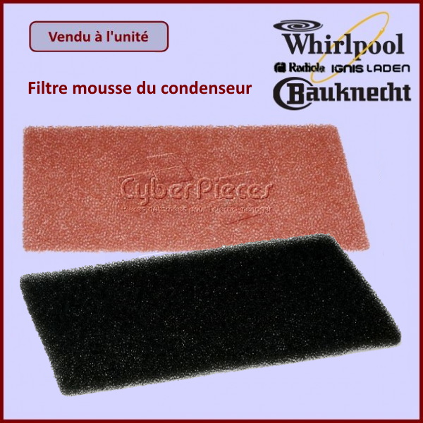 Filtre Mousse du condenseur Whirlpool 481010354757