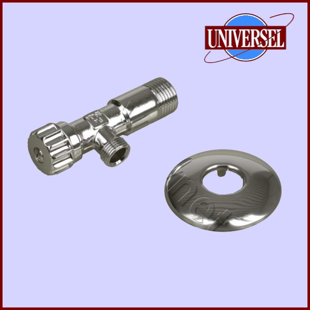ROBINET D'EQUERRE AVEC REGULATEUR DEBIT 1/2''3/8''