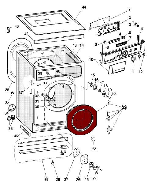 Hublot complet Indesit C00266338