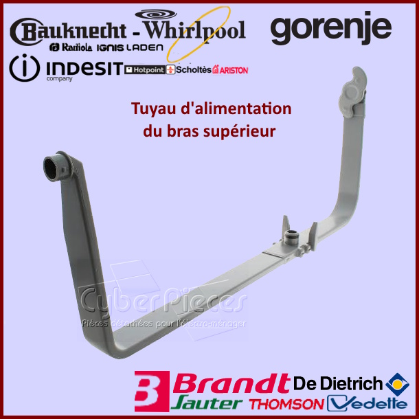 Tube d'alimentation bras supérieur Whirlpool 482000018771