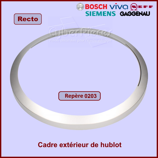 Cadre extérieur de hublot Bosch 00715022