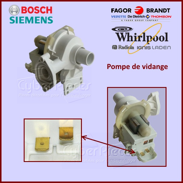 Pompe de vidange Bosch 00096355 Version adaptable