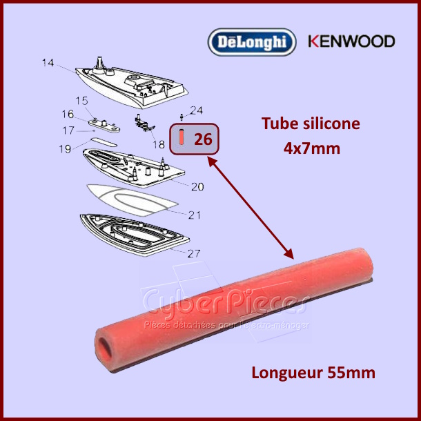 Tube silicone RSS 4x7 Long 55mm 5328505100