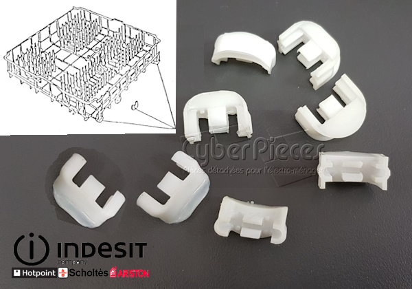 Kit patins de panier Indesit C00104606
